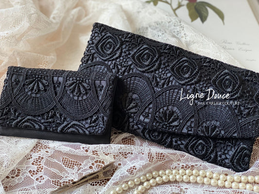 【即納品】袱紗・ブラックレース【慶弔両用】2点セット