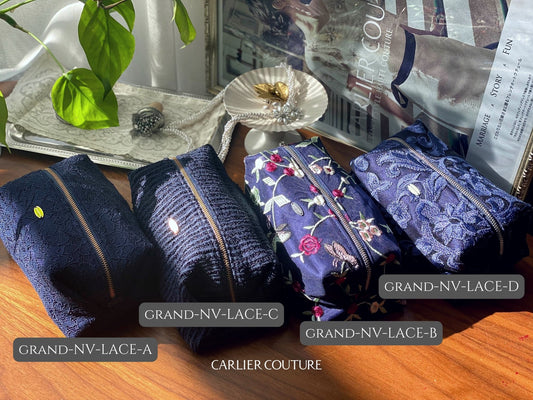【即納品】イタリア製 ネイビー系のポーチ・Grand 【現品限り】