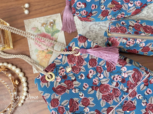 【ご予約専用ページ】イタリア製ジャガードのアイレットバック【ローズ柄】