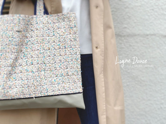 【ご予約専用ページ】イギリス製ミックスツイードのレッスンバック【スプリングベージュ】