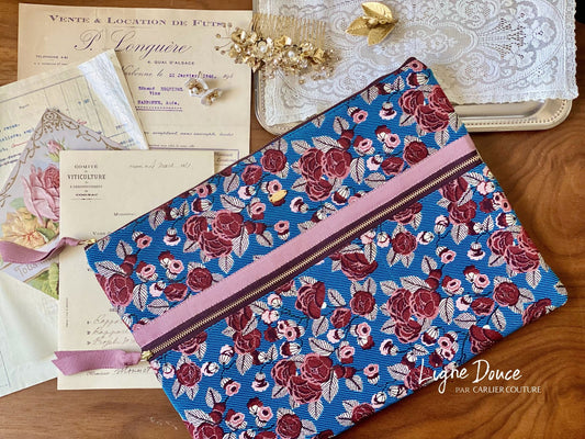 【ご予約専用ページ】イタリア製ジャガードのパソコンスリーブ【ローズ柄】