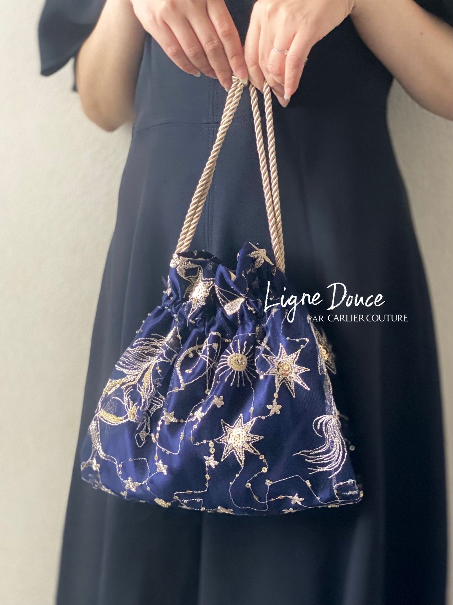 【ご予約専用ページ】ビーズ刺繍レース・星座柄バック【2 way】