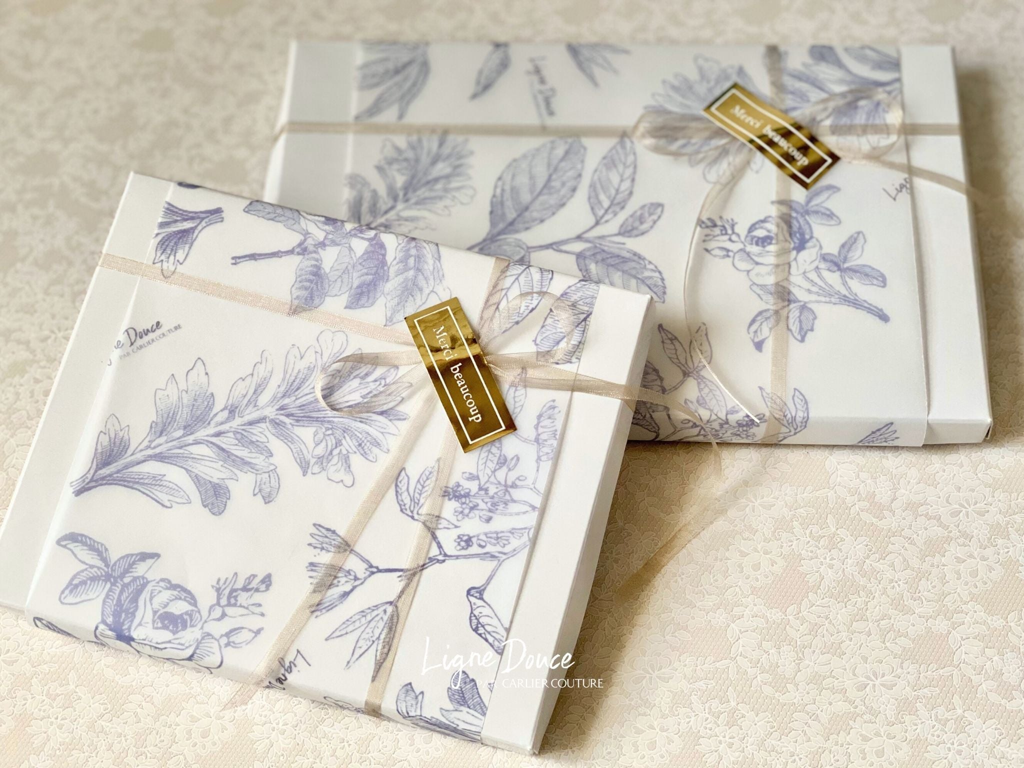 【オプション】ラッピング・ハンカチ専用ギフトBOX – Ligne Douce par Carlier Couture