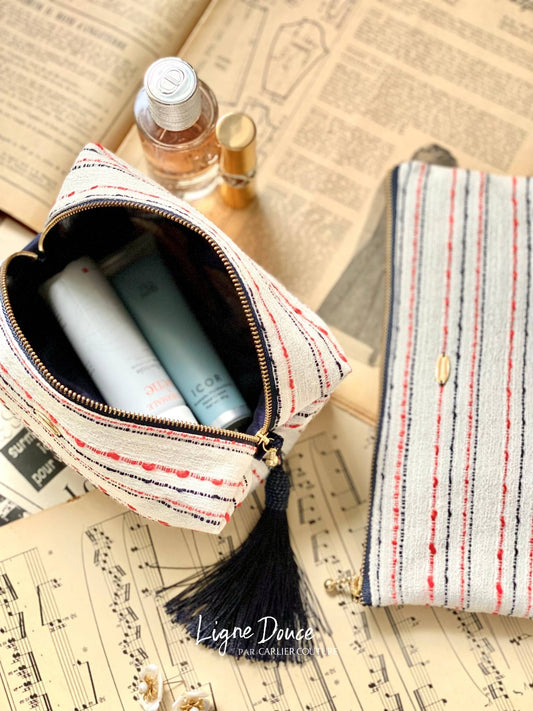 【即納品】トリコロールツイードのポーチ・Grand