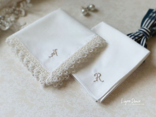 【ギフトカード】イニシャル刺繍ハンカチセット